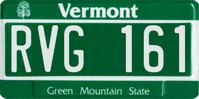 VT license plate RVG161