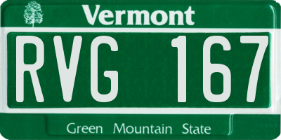 VT license plate RVG167