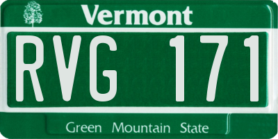 VT license plate RVG171