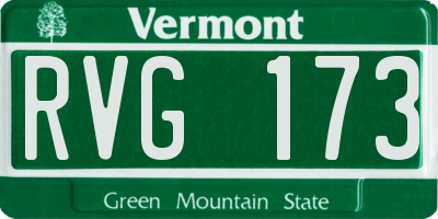 VT license plate RVG173