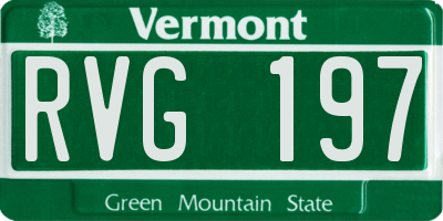 VT license plate RVG197
