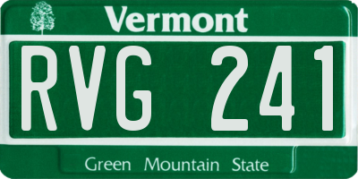 VT license plate RVG241