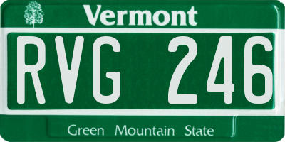VT license plate RVG246