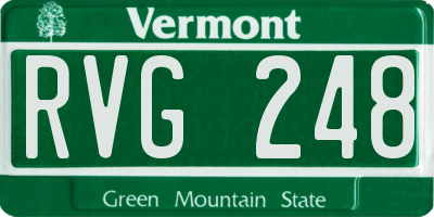 VT license plate RVG248