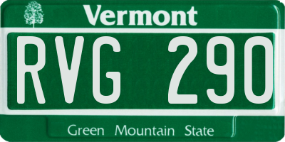 VT license plate RVG290