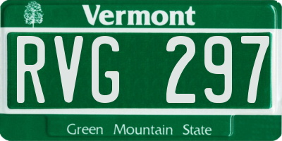 VT license plate RVG297