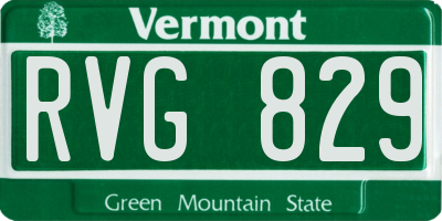 VT license plate RVG829