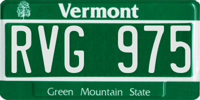 VT license plate RVG975