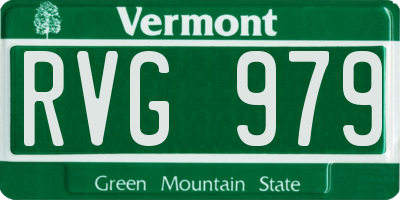 VT license plate RVG979
