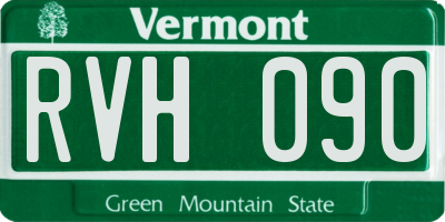 VT license plate RVH090