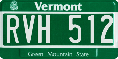 VT license plate RVH512