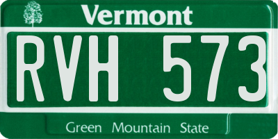 VT license plate RVH573