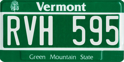 VT license plate RVH595