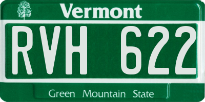 VT license plate RVH622