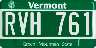 VT license plate RVH761