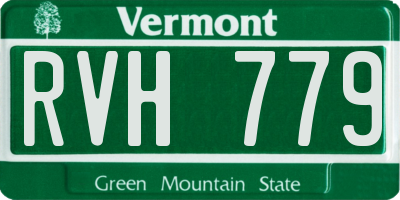 VT license plate RVH779