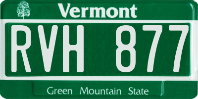 VT license plate RVH877
