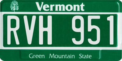 VT license plate RVH951