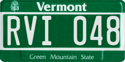 VT license plate RVI048