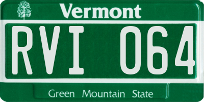 VT license plate RVI064