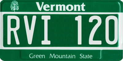 VT license plate RVI120