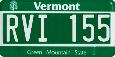 VT license plate RVI155