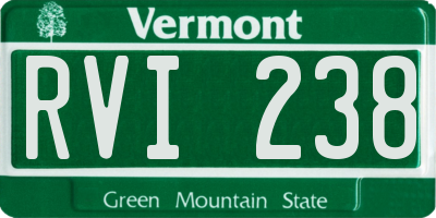 VT license plate RVI238