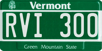VT license plate RVI300