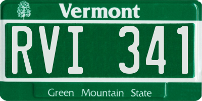 VT license plate RVI341
