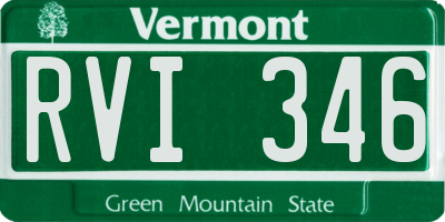 VT license plate RVI346