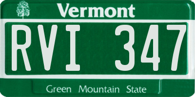 VT license plate RVI347