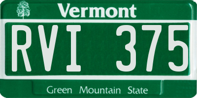 VT license plate RVI375