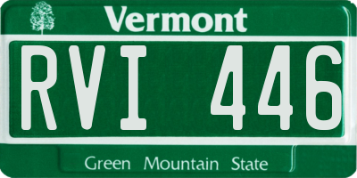 VT license plate RVI446