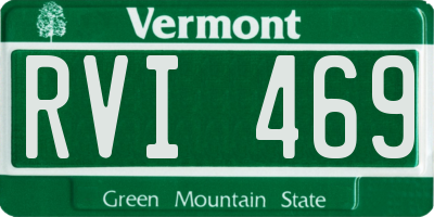 VT license plate RVI469