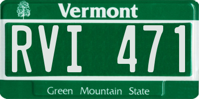 VT license plate RVI471