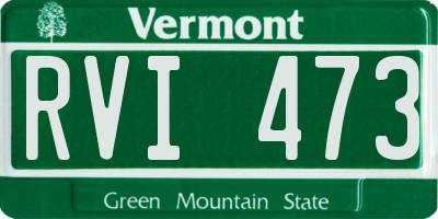 VT license plate RVI473