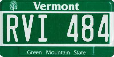 VT license plate RVI484