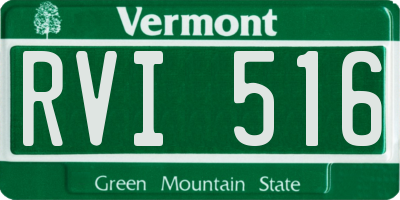 VT license plate RVI516