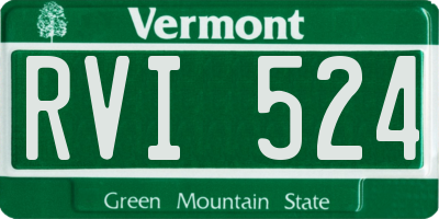 VT license plate RVI524