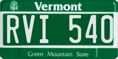 VT license plate RVI540