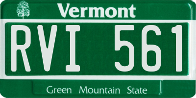 VT license plate RVI561