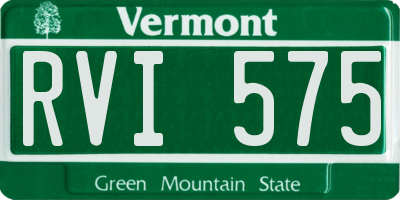 VT license plate RVI575