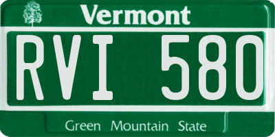 VT license plate RVI580