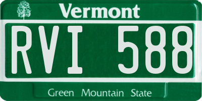 VT license plate RVI588