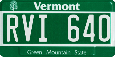 VT license plate RVI640