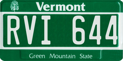 VT license plate RVI644