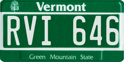 VT license plate RVI646