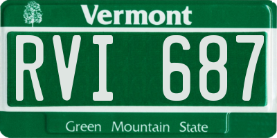 VT license plate RVI687