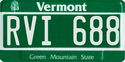 VT license plate RVI688