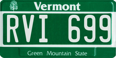 VT license plate RVI699